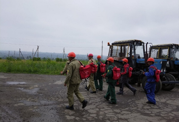 На территории Губкинского горокруга прошло пожарно-тактическое занятие