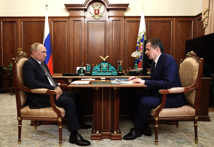 Президент РФ Владимир Путин встретился с губернатором Белгородской области Вячеславом Гладковым