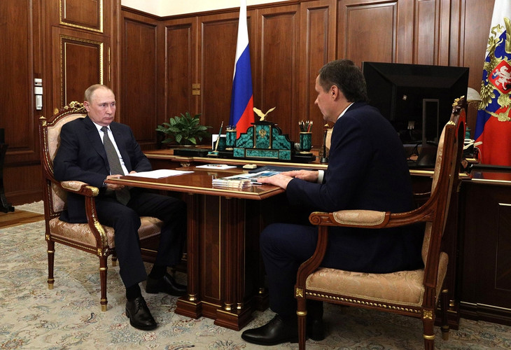 Президент РФ Владимир Путин встретился с губернатором Белгородской области Вячеславом Гладковым