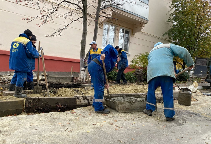 В Губкине завершаются работы по восстановлению благоустройства после ремонта теплосетей