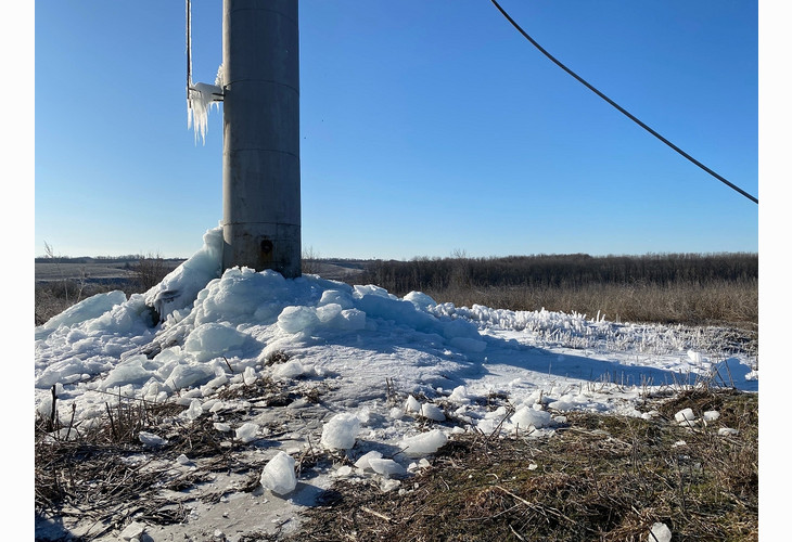 В селе Губкинского горокруга замёрзла водозаборная башня