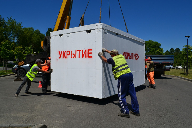 В Губкине приступили к установке модульных укрытий