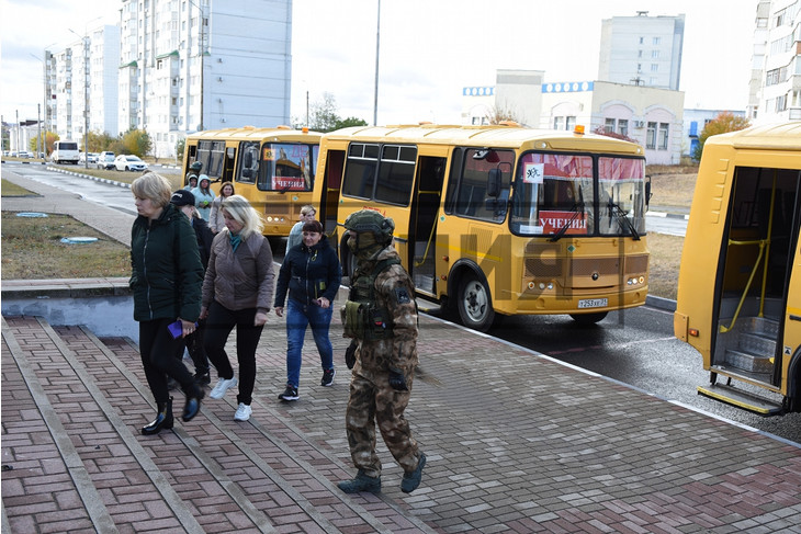 Губкинцы отработали алгоритм действий по размещению жителей приграничья при ЧС