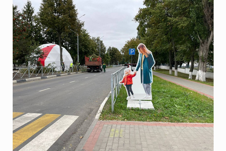 В Губкине установили новые светофоры и дорожные макеты