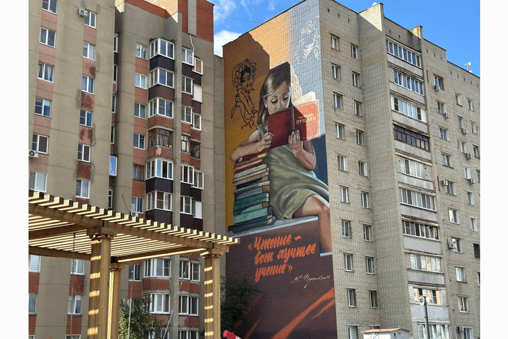 Фасады домов в Губкине украсили новые муралы ко Дню города