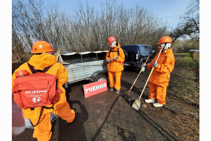 В губкинском селе Юшково прошли учения по ГО и ЧС