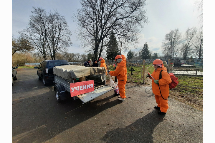 В губкинском селе Юшково прошли учения по ГО и ЧС
