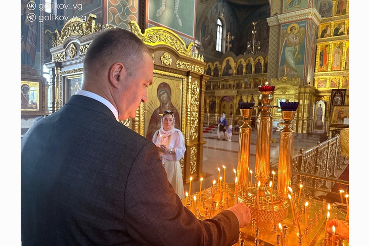 В Спасо-Преображенском соборе Губкина прошла памятная панихида по погибшим участникам СВО