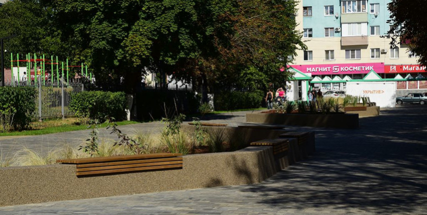 В Губкине открыли сквер «Школьный» после благоустройства